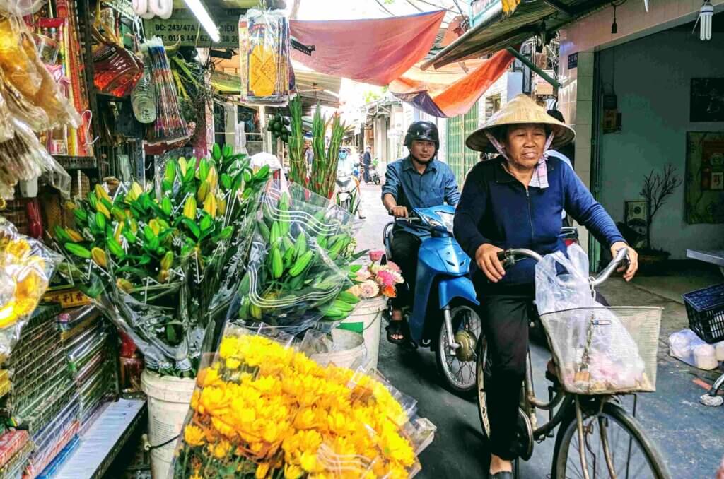 The many alleys of Ho Chi Minh in Vietnam