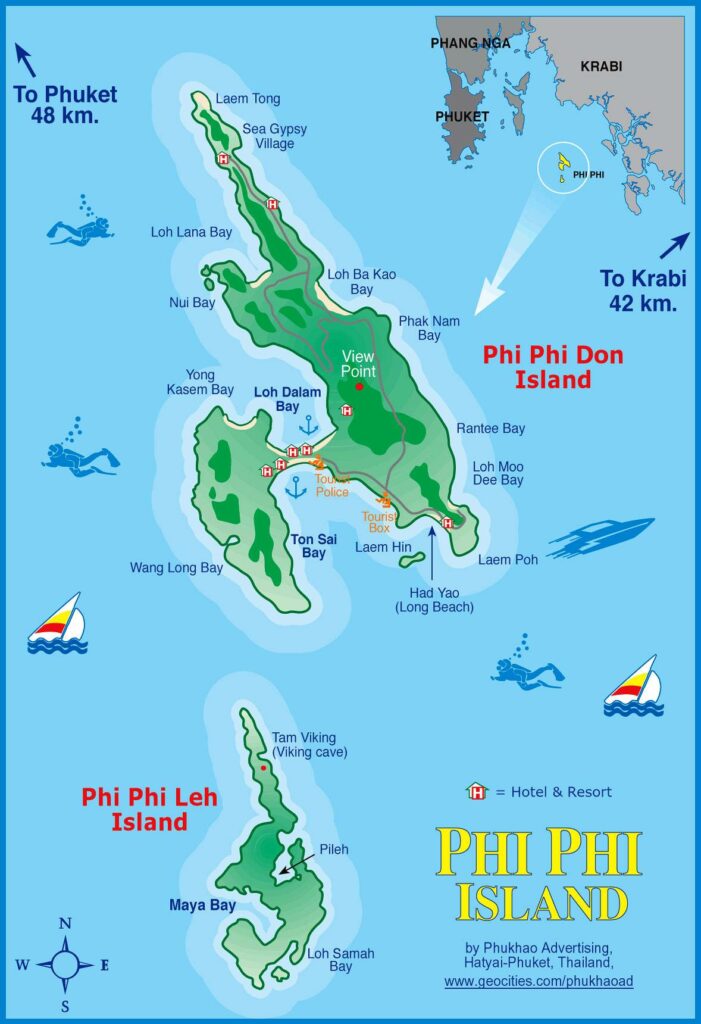 Map of Thailand Islands