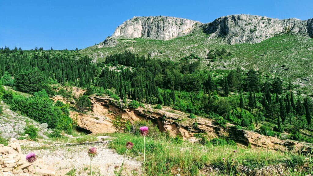Fortica Hill above Mostar has lush verdant trails as well as great cliffs.  A great way to spend a day in Mostar.