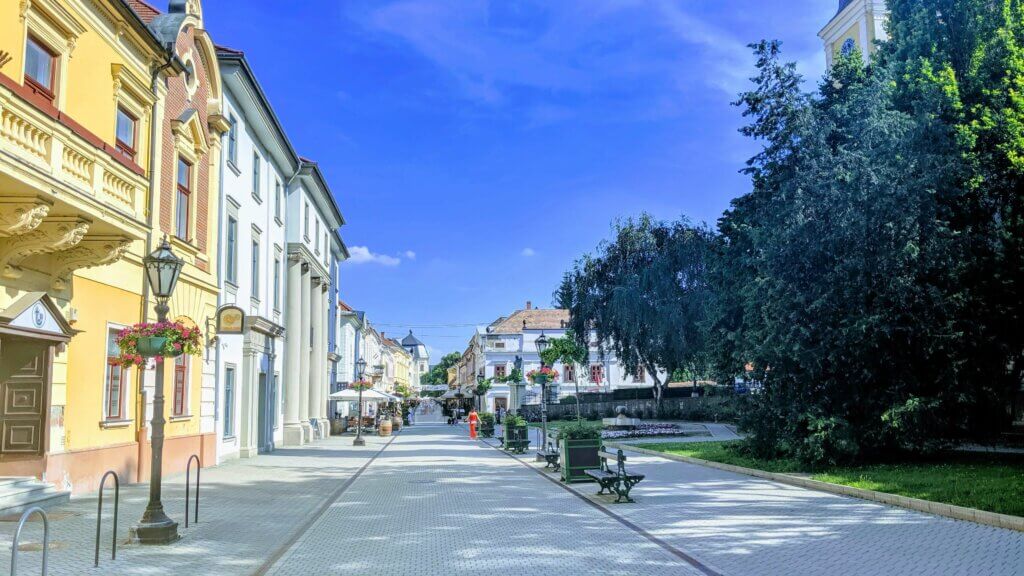 One of the walking streets in Eger - which is marvelous. Making the question, Is Eger worth a visit much easier to answer.