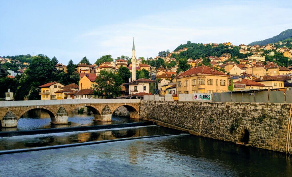 Sarajevo along the River Miljacka
