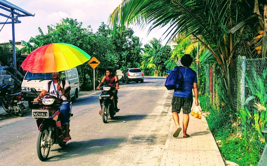 Getting around Tuvalu on Mopeds