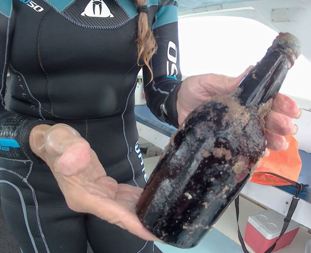 Living in Barbados - finding centuries old rum bottles at the bottom of the ocean