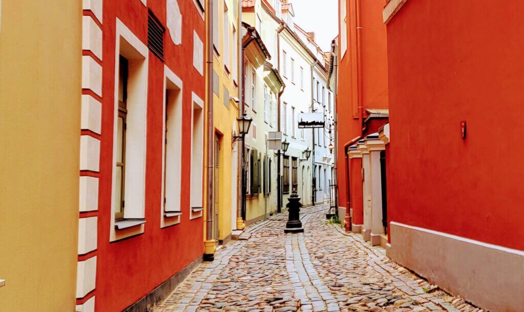 Cobblestone streets of old town Riga a must on every Latvia itinerary