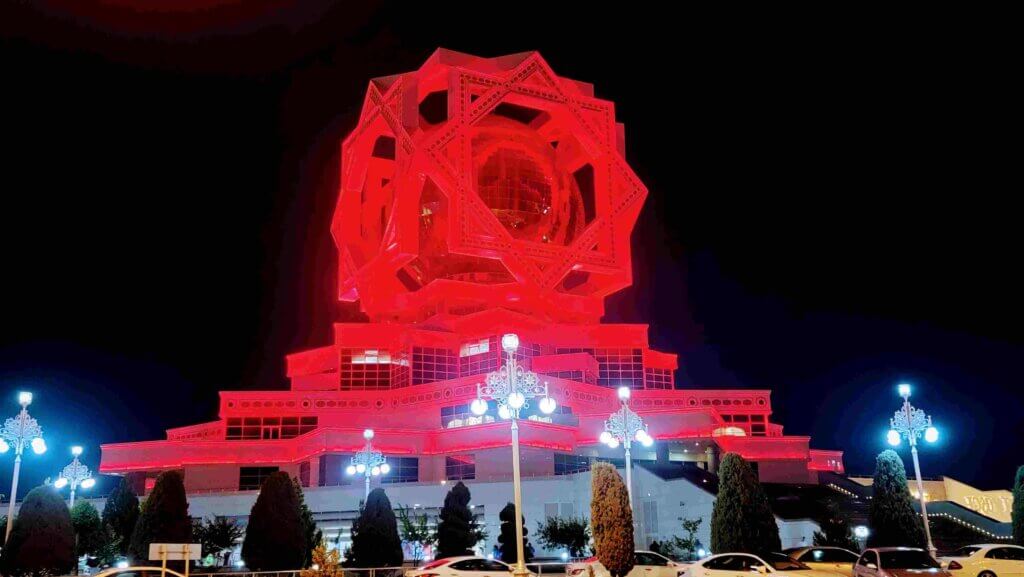 Ashgabat Turkmenistan the Wedding Palace Gates of Hell bizarre
