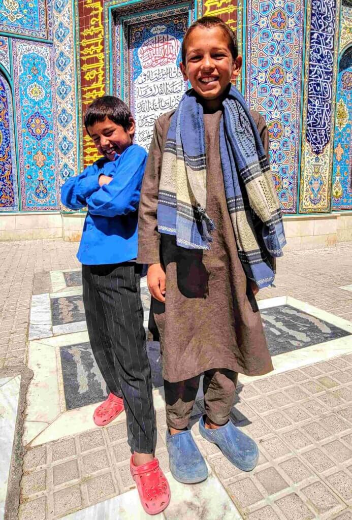 Blue Mosque Boys Kabul Taliban Afghans